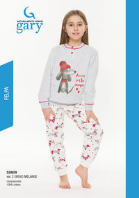 GIRL'S S/L PAJAMAS S30039 Tellini S.r.l. Wholesale Clothing